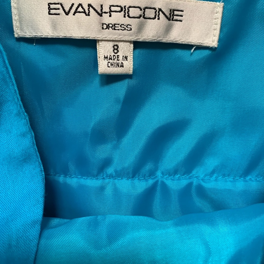 Evan-Picone blue sleeveless dress size 8 - Picture 4 of 6